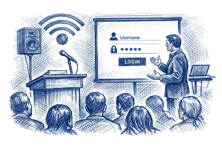 Logging In graphic