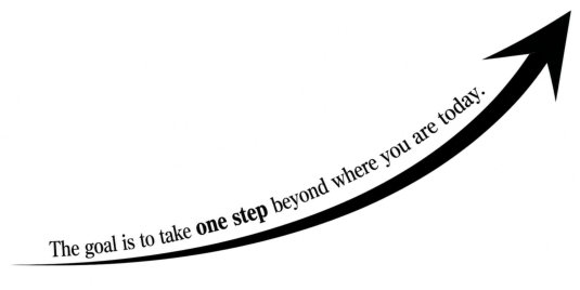 Upward arrow graphic